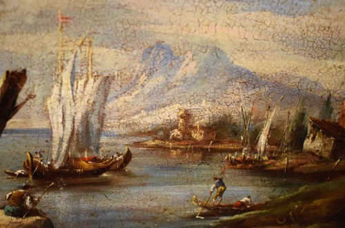 Louis XVI - Paire de paysages còtiers Vénitiens, cercle de Francesco Guardi (1712-1793)